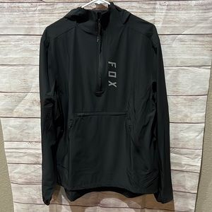 FOX mens black light weight rain jacket large never worn